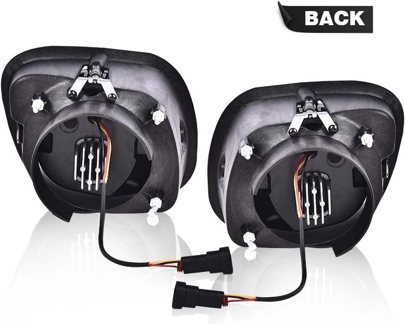 DOTCOM LED Fog Lights Lamp Compatible with Freightliner Cascadia 2008-2017,LED Fog Lamps White Light Clear Lens Black Housing Left and Right - Image 3